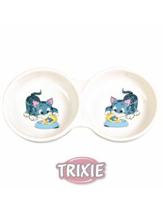TRIXIE COMEDERO CERÁMICO DOBLE IMPRESO 2 X Ø11 CM / 150 ML - 2