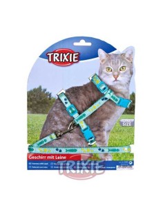 TRIXIE SET ARNES Y CORREA GATOS DISEÑO 22-36CM / 1 20 M - 2 2