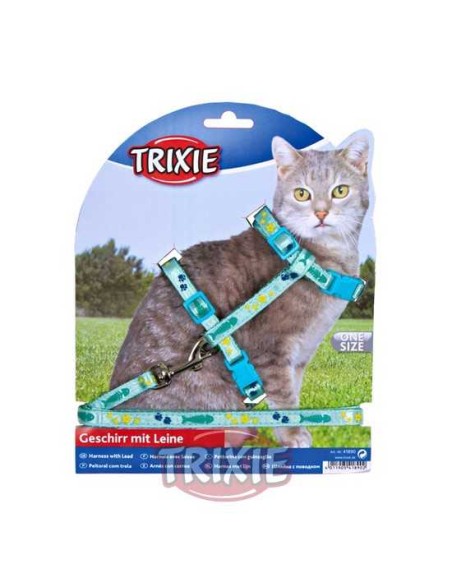 TRIXIE SET ARNES Y CORREA GATOS DISEÑO 22-36CM / 1 20 M - 3