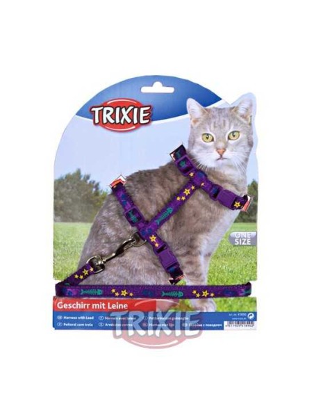 TRIXIE SET ARNES Y CORREA GATOS DISEÑO 22-36CM / 1 20 M - 5