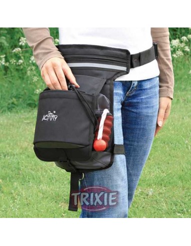 TRIXIE BOLSA RIÑONERA DOBLE FIJACIÓN NEGRO 57-138 CM - 2