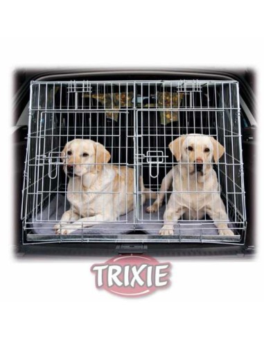 TRIXIE JAULA TRANSPORTE GALVANIZADA DOBLE 93 X 68 X 79 CM - 2