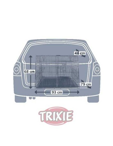 TRIXIE JAULA TRANSPORTE GALVANIZADA DOBLE 93 X 68 X 79 CM - 3