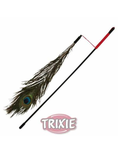 TRIXIE VARITA JUEGO CON PLUMA PAVO REAL 47 CM - 2