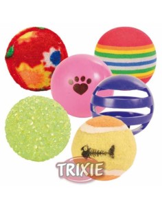 TRIXIE SET DE PELOTAS SURTIDAS (6 UNIDADES)