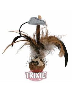 TRIXIE BOLA CON PLUMA Y SONIDO 15 CM - 2