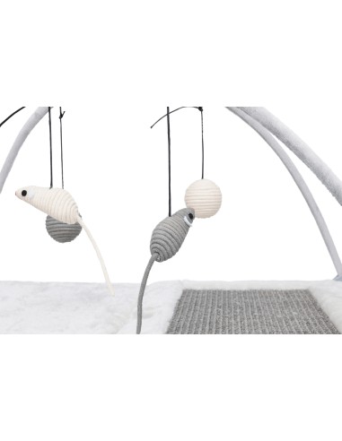 TRIXIE ALFOMBRILLA RASCADOR CON JUGUETES DE CUERDA PARA GATOS - 60 X 33 X 42 CM 60 X 33 X 42 CM - 6