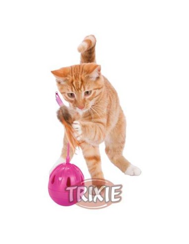 TRIXIE HUEVO POP-UP CON PLUMAS DE PLÁSTICO FUCSIA Ø7 X 24 CM - 3