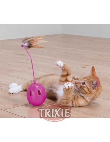 TRIXIE HUEVO POP-UP CON PLUMAS DE PLÁSTICO FUCSIA Ø7 X 24 CM - 4