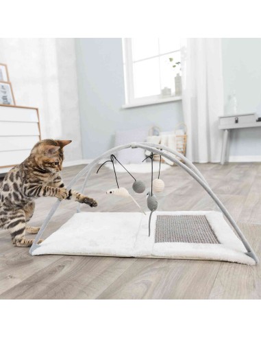TRIXIE ALFOMBRILLA RASCADOR CON JUGUETES DE CUERDA PARA GATOS - 60 X 33 X 42 CM 60 X 33 X 42 CM - 8
