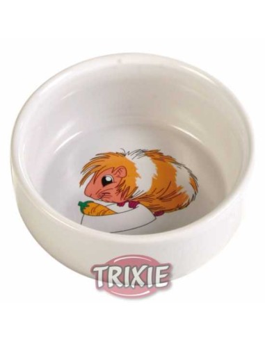 TRIXIE COMEDERO CERÁMICO COBAYAS DECORADO Ø11 CM / 300 ML - 2