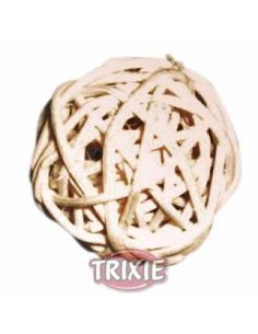 TRIXIE PELOTA MIMBRE CON CASCABEL Ø4 CM - 2