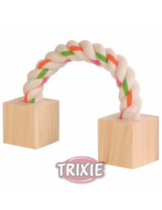 TRIXIE CUERDA DE JUEGO CON TACOS MADERA ROEDORES 20 CM - 2