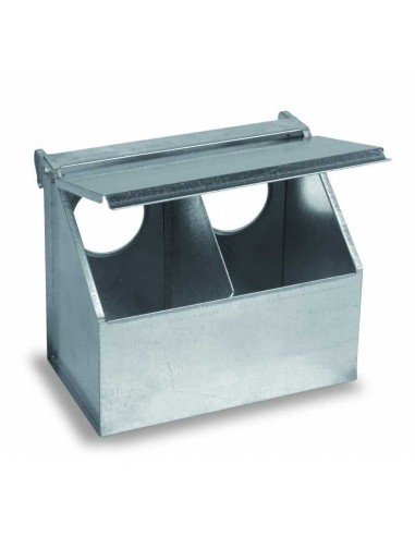 COPELE COMEDERO DE CHAPA PARA PALOMAS Y PERDICES - 2 HUECOS 2 - 2
