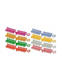 KIKI ANILLAS DE PLASTICO PARA CANARIOS (24 UNIDADES) GRIS BLANCO ROJO NEGRO NARANJA AZUL AMARILLO VERDE ORO LILA - 2