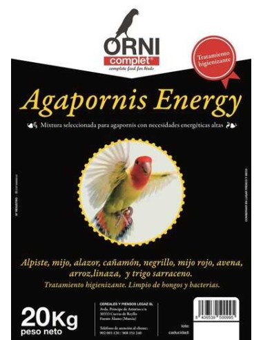 ORNI COMPLET AGAPORNIS ENERGY - 20 KG 20 KG