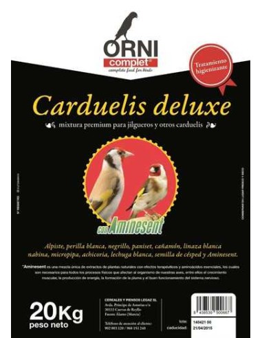ORNI COMPLET CARDUELIS DELUXE 4 KG 20 KG
