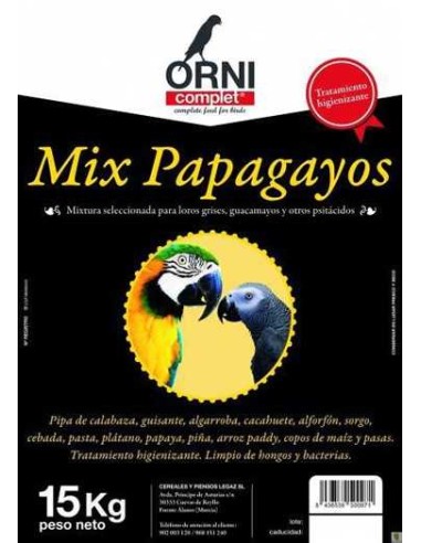 ORNI COMPLET MIX PAPAGAYOS 800 GR 15 KG