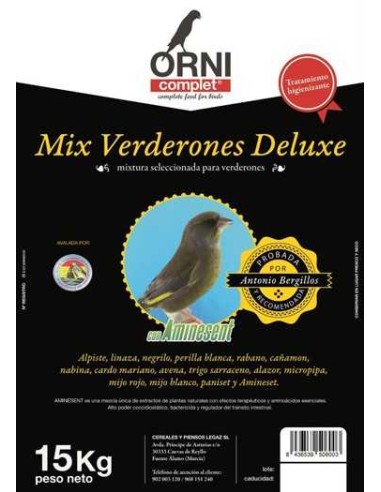 ORNI COMPLET MIX VERDERONES DELUXE 4 KG 15 KG