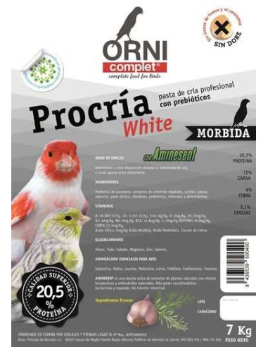 ORNI COMPLET PROCRÍA WHITE MÓRBIDA 4 KG 800 GR 7 KG - 2