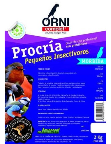 ORNI COMPLET PROCRÍA PEQUEÑOS INSECTÍVOROS 800 GR 2 KG