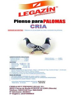 LEGAZÍN PIENSO PALOMAS CRÍA - 25 KG 25 KG - 2