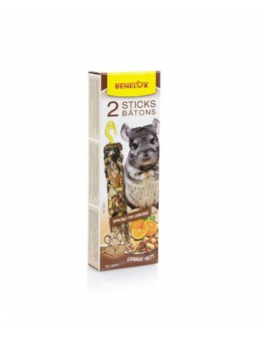 BENELUX STICKS CHINCHILLA NARANJA/CACAHUETE - 2 UNIDADES