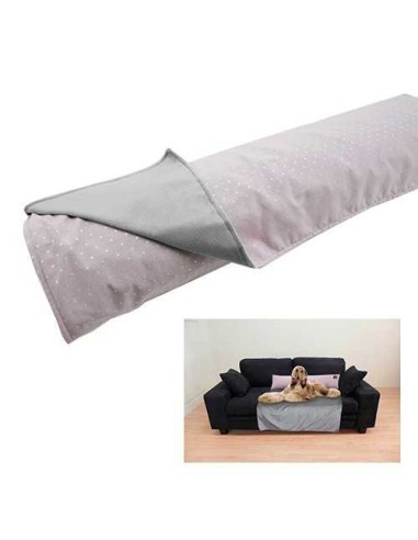 YAGU MANTA CUBRE SOFA CON COJIN TOPOS