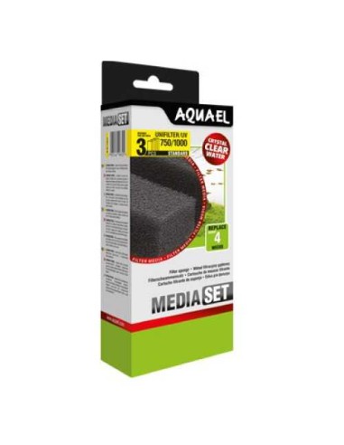 AQUAEL RECAMBIO ESPONJA FILTRO UNIFILTER-750-1000 Y UV - 3 UNID.