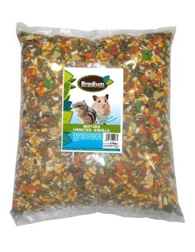 BRADIUM MIXTURA HAMSTERS Y ARDILLAS - 3,5 KG - 3