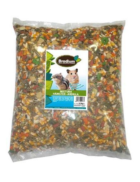 BRADIUM MIXTURA HAMSTERS Y ARDILLAS - 3,5 KG - 3