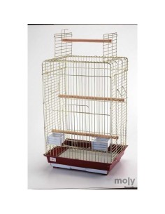 MOLY JAULA MALAWI DORADA CON APERTURA - 52 X 41 X 78 CM