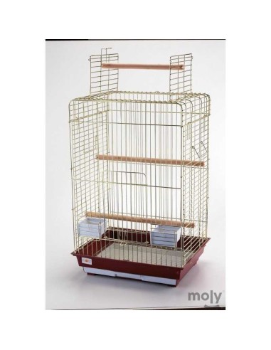 MOLY JAULA MALAWI DORADA CON APERTURA - 52 X 41 X 78 CM
