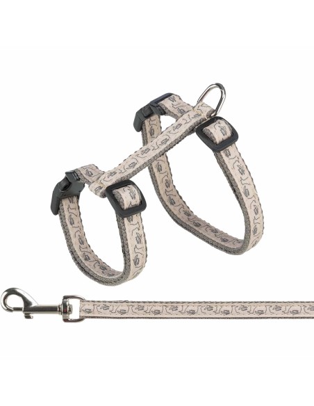 TRIXIE ARNÉS PARA GATOS CON CORREA ESTAMPADO BEIGE 27 - 45 CM - 2