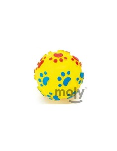 MOLY JUGUETE VINILO PELOTA CON HUELLAS - 10 CM