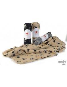 MOLY MANTA MULTIUSOS HUELLAS - 100 X 70 CM