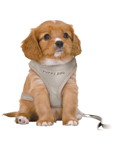 TRIXIE ARNÉS SUAVE CON CORREA PARA CACHORROS GRIS 26 - 34 CM - 4