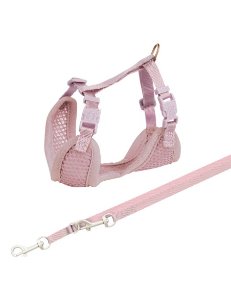 TRIXIE ARNÉS SUAVE CON CORREA PARA CACHORROS LILA 26 - 34 CM - 2