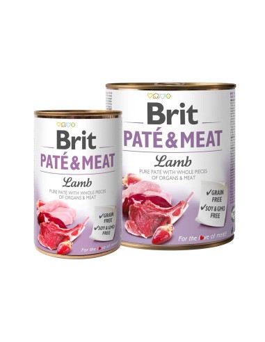 BRIT PATE & MEAT CORDERO 400 GR 800 GR