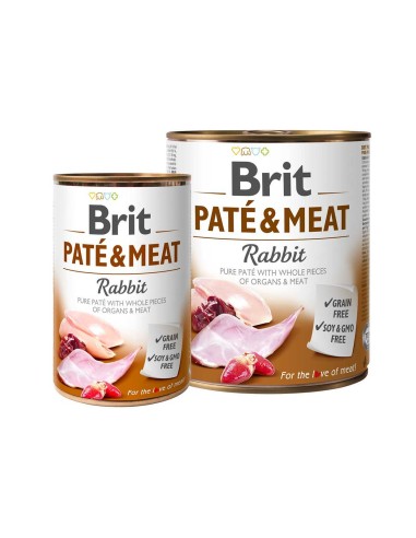 BRIT PATE & MEAT CONEJO 400 GR 800 GR