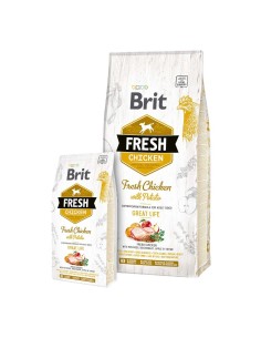 BRIT FRESH CHICKEN & POTATO ADULT 12 KG 2 5 KG - 2