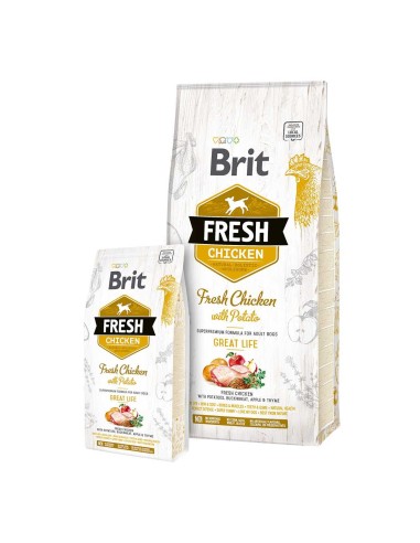 BRIT FRESH CHICKEN & POTATO ADULT 12 KG 2 5 KG - 2