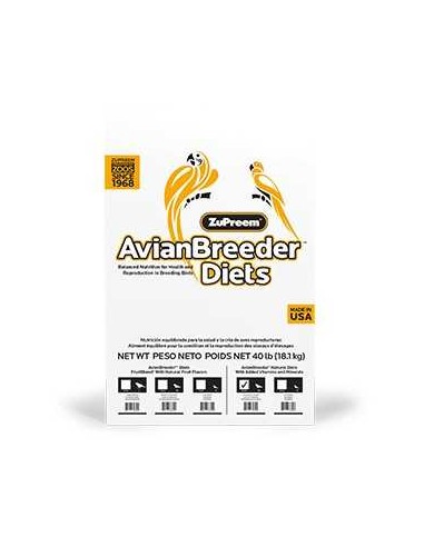 ZUPREEM AVIAN BREEDER DIETS NATURAL NINFAS Y AGAPORNIS - 18 KG 18 KG