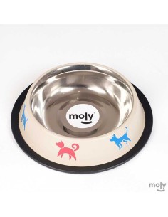 MOLY COMEDERO ACERO ANTI-DES DRAW MASCOTAS 2