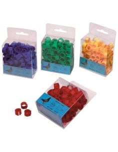 COPELE ANILLA PLÁSTICA DE 8 MM PARA PALOMAS (100 UNIDADES) ROJO AMARILLO VERDE AZUL MARINO - 2
