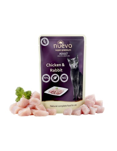 NUEVO ADULTO POLLO Y CONEJO PARA GATOS - 85 GR 1 UNIDAD 4 UNIDADES 8 UNIDADES 16 UNIDAD - 2
