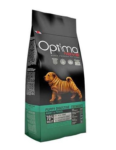 OPTIMA NOVA PUPPY DIGESTIVE CONEJO Y PATATA 2 KG 12 KG 800 GR - 2