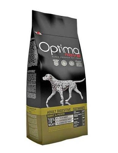 OPTIMA NOVA ADULT DIGESTIVE CONEJO Y PATATA 2 KG 12 KG 800 GR - 2