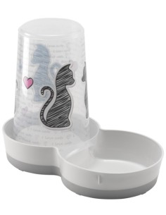 MODERNA DISPENSADOR AGUA O COMIDA CATS IN LOVE 1500 ML - 2