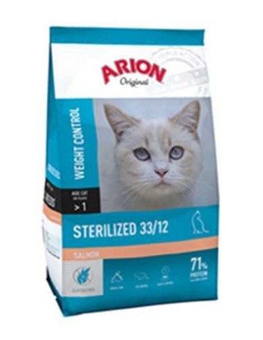 ARION ORIGINAL CAT STERILIZED SALMON 33/12 2 KG 7 5 KG